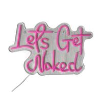 Para luces de neón para decoración de paredes. Lámpara de neón para rosa con ambiente relajante "Let's Get Naked Light", para dormitorio y hogar