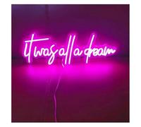 Para luces de neón para decoración de paredes. Letrero de neón Fue todo un sueño para la decoración pared del hogar, sala fiestas