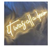 Para luces de neón para decoración de paredes. Letrero de neón Fue todo un sueño para la decoración pared del hogar, sala fiestas
