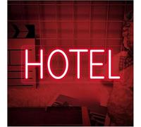 Para luces de neón para decoración de paredes. Letrero de neón LED para hotel, decoración pared, negocios, luces abiertas(Une,50cmx18cm)
