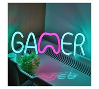 Para luces de neón para decoración de paredes. Letrero de neón LED para jugador con luz nocturna alimentada por para 30,8 cm × 10,5