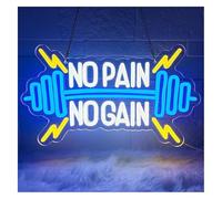 Para luces de neón para decoración de paredes. Letreros de neón Decoración Letrero Sin dolor no hay ganancia con mancuernas y músculos