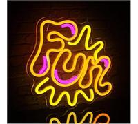 Para luces de neón para decoración de paredes. Letreros LED de neón "divertidos" para decorar la pared, ideales para fiestas en clubes, salas juegos y infantiles