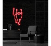 Para luces de neón para decoración de paredes. Para lámpara de neón palabra prestada Lindo gato para letrero(C)