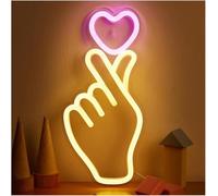 Para luces de neón para decoración de paredes. Para lámpara de neón palabra prestada Mano+Corazón LED para letreros
