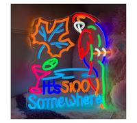 Para luces de neón para decoración de paredes. "Son las 5:00 en algún lugar" para letrero de neón para LED regulable para 37x30,9cm