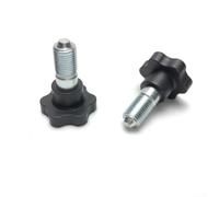 Para M14 X 1.5 Tornillo de mano de plástico con diseño de cabeza hexagonal para cinta de correr Equipo de fitness sujetador negro resistente herramienta uso libre de dos unidades
