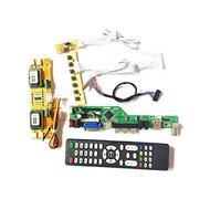 Para M190EN03 V0 V1 LCD panel monitor LVDS 4CCFL 30Pin T.V53 tarjeta de unidad HDMI VGA USB AV RF teclado+Remotote+Inversor DIY kit (M190EN03 V0)