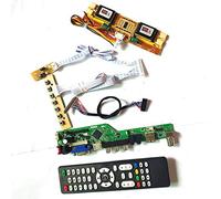 Para M190EN04 V4 V5 V7 LVDS 4CCFL 30Pin T.V53 tarjeta de unidad LCD panel monitor teclado+control remoto+inversor HDMI VGA USB AV kit DIY (M190EN04 V5)