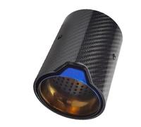 Para M2 F87 F80 M4 F82 F83 de escape automóviles fibra carbono cola silenciador Consejos Pipe Coche Embellecedor Escape(Blue Inlet 67mm)
