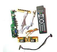 Para M220Z1-L07/L08 HDMI VGA USB AV RF LVDS 4CCFL 30Pin T.V53 tarjeta de unidad panel LCD monitor teclado+Remote+Inversor DIY kit (M220Z1-L07)