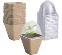 Para macetas con rejillas de ventilación ajustables, paquete de 20 recipientes de fibra vegetal de riego automático, vasos transpirables para jardín interior y proyectos de ingeniería ecológica