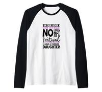 para mamá cansada - Hija pequeña Camiseta Manga Raglan