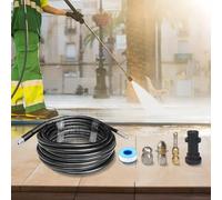 Para manguera de drenaje KARCHER para aplicaciones de limpieza de alta presión con funda de goma de núcleo de metal y soporte para compatibilidad K1 K2 K3 K4 K5 (10 m)
