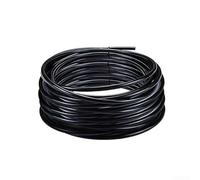 Para manguera de riego por goteo de 46 mm, manguera distribuidora de agua de PVC negro, gestión eficiente de la humedad, compatible con múltiples sistemas de riego flexible (50 m)