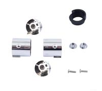 Para manija termostática de la perilla de la ducha para válvulas de varilla redonda con arreglo de salida superior e inferior en habitaciones húmedas modernas (plata)