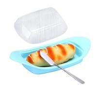 Para Mantequilla Con Tapa,Forma De Con Cortador,Fuente para Mantequilla de Encimera - Para Hogar, Casa De Campo, Comedor, Restaurante, Reunión Familiar, Regalo De Casa Y Cumpleaños
