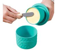 Para mantequilla francesa, presentación elegante, 10 × 9 cm, cocho para mantequilla de silicona con tapa, soporte para recipiente con línea de flotación, uso versátil, para cocineros, Intr