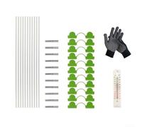 Para marco de aro de plantas para protección contra heladas, túnel de invernadero, construcción, cubierta de hilera, uso y cama de jardín para soporte de plantas (C)