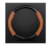 para Maserati para Ghibli para Quattoporte para Granturismo para Levante Protector De Volante De Coche De Fibra De Carbono Antideslizante Funda Volante Coche(O Light Brown)