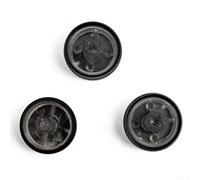 Para Mazda 2 Demio 2007-2014 botones de perilla de aire acondicionado de aleación de aluminio negro reflectante interruptores de control de tablero 3 piezas set tercera generación Hatchback accesorios
