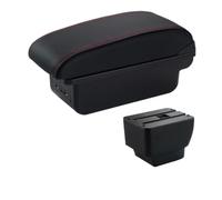 Para Mazda 2 Para Demio Caja Almacenamiento Consola Central Coche Reposabrazos Autopartes(C1 Red Line USB)