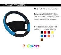 para Mazda 3 para BK para BL para BM para BN para BP para Mazda 6 para CX3 para CX5 para CX7 para CX30 Protector para Volante Coche Antideslizante Funda Volante Coche(Rojo)