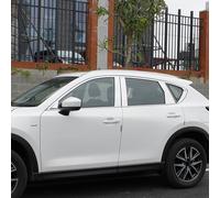 para Mazda CX-5 KF 2017-2024 Tiras de Acero Inoxidable para Ventanas, Kit Completo 14 Piezas, Molduras para Marco y Pilares, Plateado