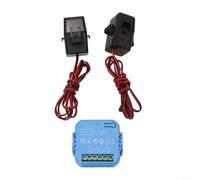 Para medidor de monitoreo de energía Tuya-Ready con entrada de abrazadera para medir voltaje, corriente, potencia activa, potencia reactiva y frecuencia en modo de canal 1/2 (2CT)