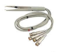 Para medidor de puente digital SMD SMT LCR 4 BNC Kelvin Clip con contactos chapados en oro, cable de prueba de 780 mm para pruebas de precisión de baja resistencia y