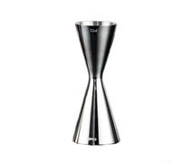 Para medidor doble de acero inoxidable de alta calidad para hacer cócteles, taza de medición precisa de 30, 45, 60, 90 ml, herramienta profesional de barra con aspecto plateado pulido, diseño fácil de