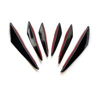 Para Megane 4 6 Piezas Universal Parachoques Delantero Divisor Labios Decoración Difusor Divisor Coche Alerón Lateral Canard Accesorios(Black 6pcs)