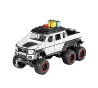 para Mercedes Benz G63 6 * 6 Adventure Edition SUV Todoterreno 1:24 Modelo De Coche De Metal Decoración De Moda para El Hogar Regalo De Cumpleaños(White)