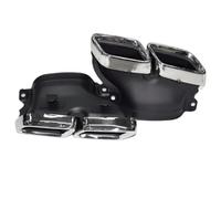 Para Mercedes C63 W205 C200 C300 C260 C180 2015-2018 Puntas De Escape AMG De Fibra De Carbono En Negro Brillante/mate Y Silenciador(1)