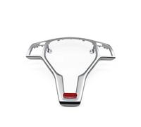 para Mercedes para Benz AMG Estilo A B C E GLK GLA CLA CLS Clase W176 W246 W204 W212 W156 W117 Marco para Volante De Coche Cubierta Embellecedora(Silver-Red)