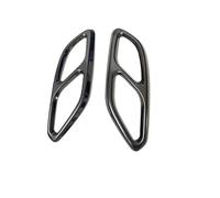 Para Mercedes Para Benz CLA clase C118 W118 CLA180 CLA200 2020+ 2 unids/set Para escape negro/plateado para accesorios de cubierta puntas tubo Puntas de escape(Negro)