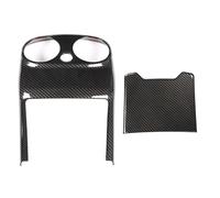 Para Mercedes Para Benz Clase C W205 2015-2018 ABS Patrón Fibra Carbono Ventilación Aire Acondicionado Trasero De Coche Cubierta Anti-patada Decorar UOEMCRTB(1)