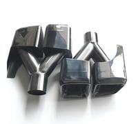 Para Mercedes para Benz E63 W212 W204 2 unids/set para escape de coche acero inoxidable para tubo para silenciador punta para Puntas de escape(Y TYPE Black)