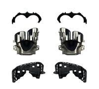 Para Mercedes Para Benz GLA H247 GLA200 220 250 AMG Reacondicionamiento 2020+ Parachoques Trasero Turbo Silenciador Terminales Escape Salidas Tubo(200 220 250silver)