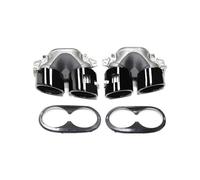 Para Mercedes Para Benz GLB180 GLB200 GLB220 GLB A35 Tubo Escape Trasero Acero Inoxidable Con Silenciador Cuatro Salidas(Black)