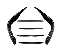 para Mercedes para Benz GLC Class X253 2016-2019 GLC250 260 300 350 43 AMG Parachoques Delantero Divisor Labios Alerón Embellecedor Luz Antiniebla(6 Piezas Negras)