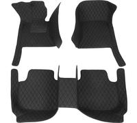 para Mercedes para Benz ML W163 1998 1999 2000 2001 2002 2003 2004 2005 Alfombrillas De Coche De Piel Sintética 3D Personalizadas POMPOMUR(Full Black)