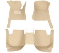 para Mercedes para Benz ML W163 1998 1999 2000 2001 2002 2003 2004 2005 Alfombrillas De Coche De Piel Sintética 3D Personalizadas POMPOMUR(Beige)