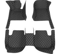 para Mercedes para Benz ML W163 1998 1999 2000 2001 2002 2003 2004 2005 Alfombrillas De Coche De Piel Sintética 3D Personalizadas POMPOMUR(Black White)