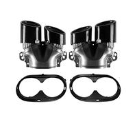 Para Mercedes Para Benz W177 A35 C118 CLA35 X247 GLB35 A45S AMG 2020+ Parachoques Trasero Turbo Silenciador Puntas De Escape Tubo 4 Salidas