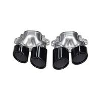 Para Mercedes Para Benz W177 A35 C118 CLA35 X247 GLB35 A45S Reacondicionamiento 2020+ Punta Escape Parachoques Trasero Puntas Escape Tubo(Black)