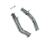 Para Mercedes Para BENZ W205 C43 C450 M276 AMG Volante A La Izquierda Soldadura Dorada Tub Escape Sin Catalizador Acero Inoxidable De 76 Mm WEFOLCC