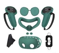 Para meta 3S Cover, 7PCS Silicone Grip Cover Set para VR Headset Controller Shell Lens Cover (tinta verde)