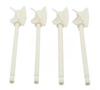 Para mezclar sin costuras, este juego de cuatro paletas mezcladoras de resina cuenta con un práctico diseño de vástago hexagonal (blanco)