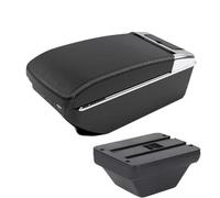 Para MG Para ZS Compartimento Central For Coche Almacenamiento Reposabrazos Caja Accesorios De Modificación Con USB Se Puede Cargar Caja Almacenamiento(A3 Black white 7 USB)